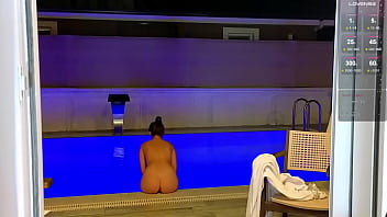 swimming naked in coldest pool was fun to do