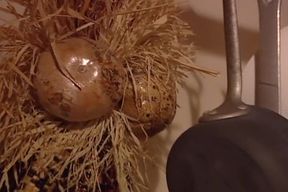 Pierced pussy babe with big tits got fucked in the kitchen