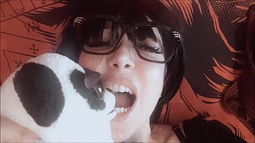 Chantal Channel and her bad puppy