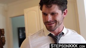 Blonde Jordan Lake cums hard while getting bred by hunk Devin Franco