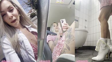 French Blonde Gets Fingered and Fucked in Public Exhibition