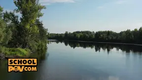 POV - Cute ebony slut Lia Lin gets fucked hard and gives POV BJ