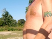 Cruising, edging & busting a nut! Naked out in public!