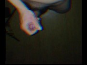When I go to bed, I get horny and record myself masturbating and throwing milk in the air