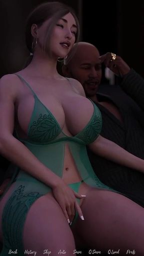 Horny Thick Wife Cheats on Her Husband with BBC landlord - 3D Hentai Game - the office