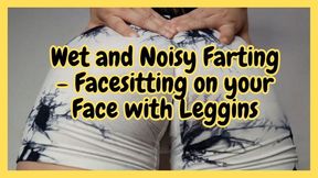 Facesitting with farts in legging