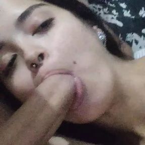 Submissive wife Debora Prado gives a blowjob every day at night before going to bed