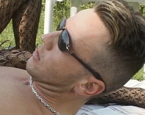 German Amateur Teen Outdoor Footjob with a Hot Blonde