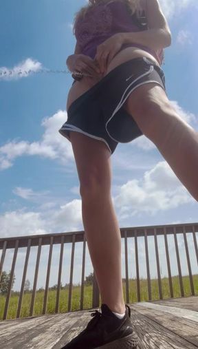 Standing **** outdoors!