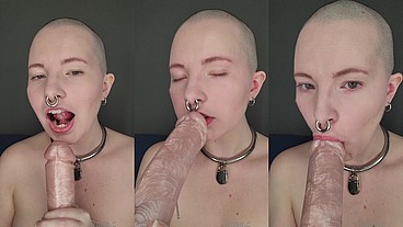 This dildo is so big! But I do so love looking pretty sucking dick for you all