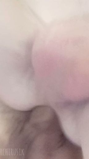 A young rider on daddy's dick without a condom!   Clip 1