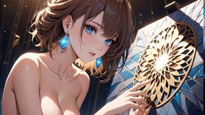 Nude Beauty Reaching Into a Canvas of Abstract Creation | Artistic Ai Slideshow