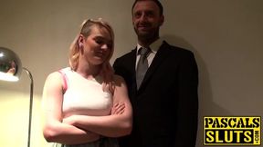 Rough fuck with a young blonde slut who just loves hard cock