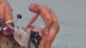 Spy asian older man outdoor