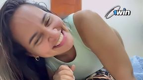 Colombian girlduddy gives fine blowjob, almost catches us. Latin Vanessa - XXX!