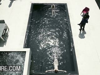 Luxure anal foursome action at th pool party