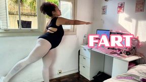 Chubby Ballerina Farts During Ballet Training