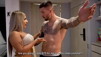 Colombian step-sister fucks her step brother's cuckold