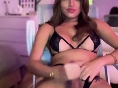 Natural Latina SheBabe in Black Lingerie Part 4