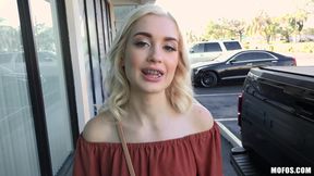 Sensual Blondie Braceface Teen POV video