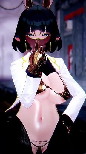 Featured Jane Do - Aoa Short Hair Costume Changes & Striptease, Succubus Police Uniform, Bunny Girl, Sexy Cheongsam