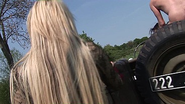 Alexis Silver And Carmel Moore Bend Over For Dick Right On The War Tank