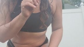 Backyard Pussy Fingering