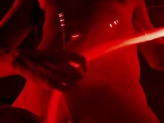 Sensual femboy mistress with Red whip bdsm