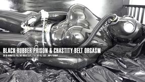 BLACK RUBBER PRISON & CHASTITY BELT ORGASM 39:03 minutes FHD video clip