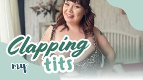Clapping my huge tits HD