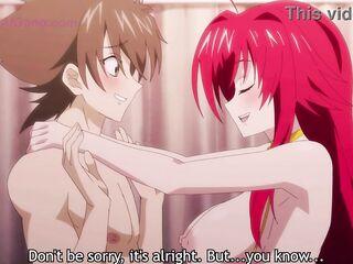 Rias Gets Caught Giving Blowjob to Issei’s Big Jock Until He Cums in Her Mouth - HENTAI Parody