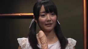 Brunette Saki Eguchi, toys up her tight Asian places, no shame in her piss play games.