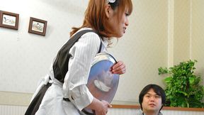 Yui Shimizu strips and gets filled with cocks and cream