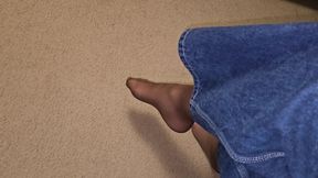 Nylon Stocking Foot Fetish And Jeans