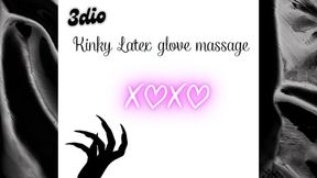 Kinky latex glove ear massages ASMR