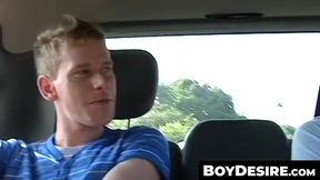 BoyDesire.com - Homosexual's cock-sucking and anal-fucking threeway pick-up