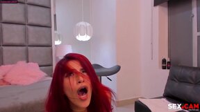 Red haired whore is extremely lustful & moans from pleasure