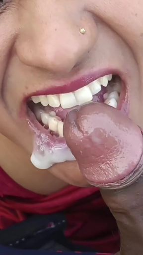 Stunning moment from &quot;Desi indian Marathi kavita bhabhi blowjob and cum in mouth in saree in jungle with Tatya&quot;