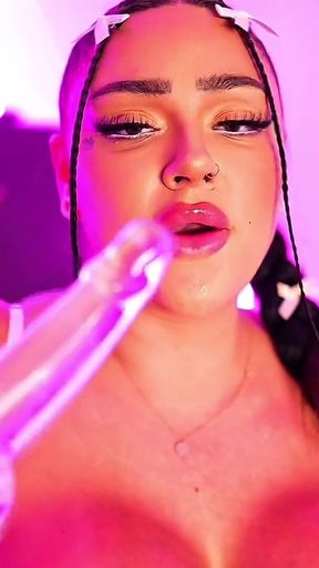 Glass Dildo Solo Play with Zoey Foxx