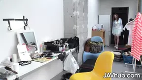 Hot Asian babe rides cock in cowgirl and doggystyle
