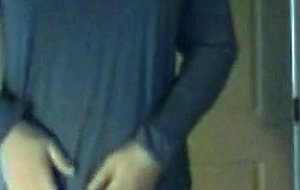 Blonde crossdresser riding vibrator