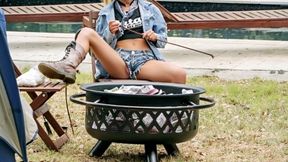 Backyard Camping for Hottie on House Arrest