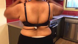 Hot Brown Desi Milf changes her bra