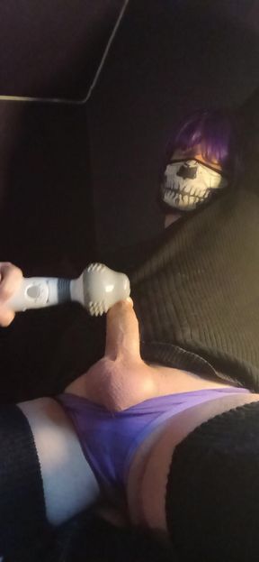Explosive orgasm from massager