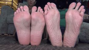 Womens and mens bare feet aa