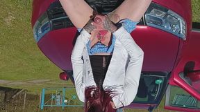 tranny has to jerk off for me outdoors