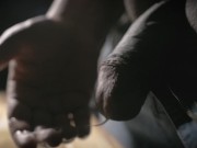 POV: You Will Swallow Every Drop of Thick Cum From My Big Black Cock, I Pull A Long Rope, Cumming