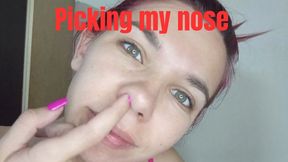 Picking my nose