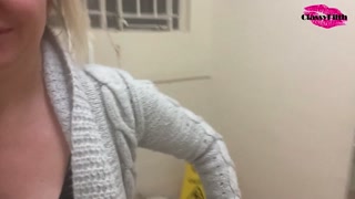 Classy Filth pisses in a public sink