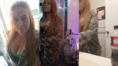 Big Cleavage Country Girl Cleans House Then Lets Loose In Bathroom Steaming Pee